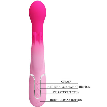 PRETTY LOVE - DEJON VIBRATEUR LAPIN MULTIFONCTION 3-EN-1 ROSE