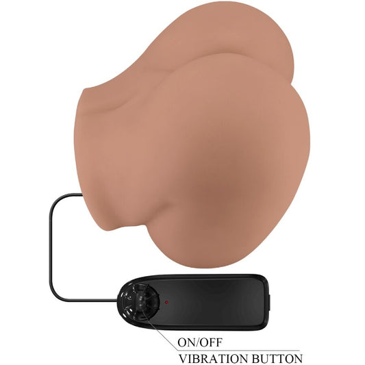 CRAZY BULL - VIBRATEUR ARRIÈRE BERNACE AVEC VAGIN ET ANUS NATURELS RÉALISTES TÉLÉCOMMANDE