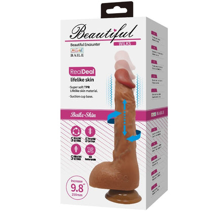 DANCE - BEAUTIFUL WILKS 5-SETTING REALISTIC VIBRATOR 25 CM MULATTO