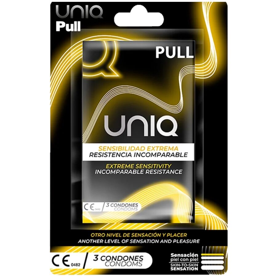 UNIQ - PULL LATEX-FREE STRIPS CONDOMS 3 UNITS