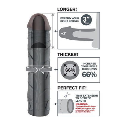 FANTASY X-TENSIONS - EXTENSION DE PÉNIS MEGA 3 NOIRE
