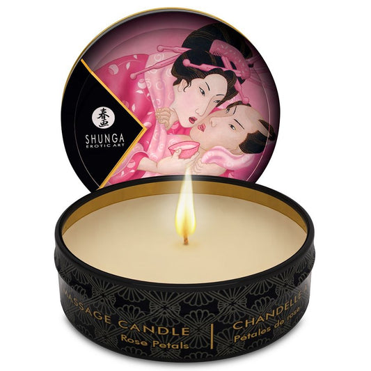 SHUNGA - MINI CARESS BY CANDELIGHT BOUGIE DE MASSAGE AUX ROSES 30 ML