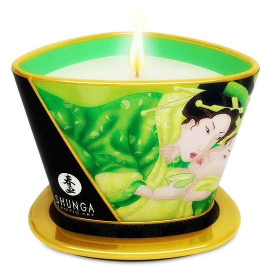 SHUNGA - MINI CARESS BY CANDELIGHT BOUGIE DE MASSAGE AU THÉ VERT 170 ML