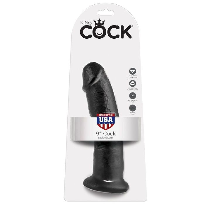 KING COCK - 9 PÉNIS NOIRS 22,9 CM