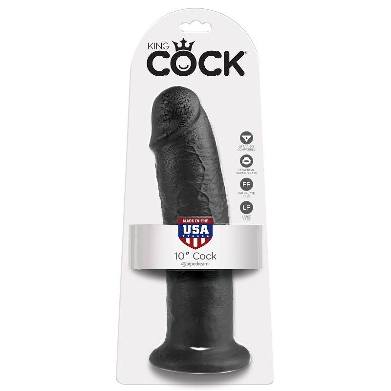 KING COCK - 10 PÉNIS NOIRS 25 CM