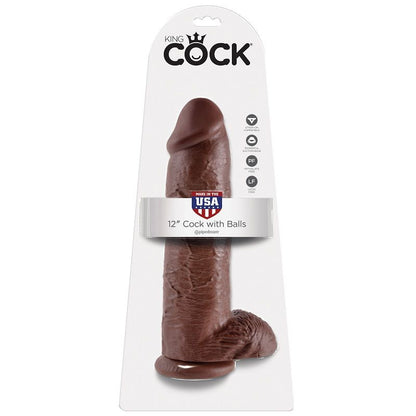 KING COCK - 12 PÉNIS BRUNS RÉALISTES 30,48 CM