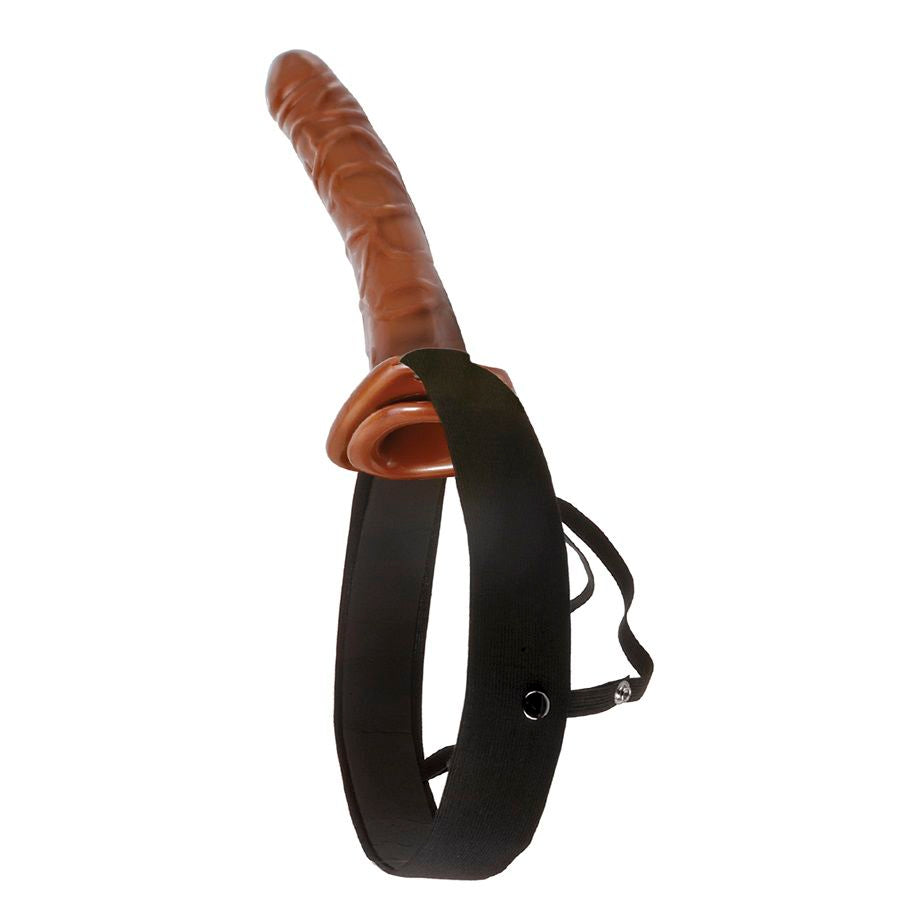 SÉRIE FETISH FANTASY - HARNAIS CREUX RÉGLABLE CHOCOLAT 22 CM