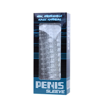 DANCE - MANCHON PÉNIS TRANSPARENT AVEC POINTS STIMULANTS 14 CM