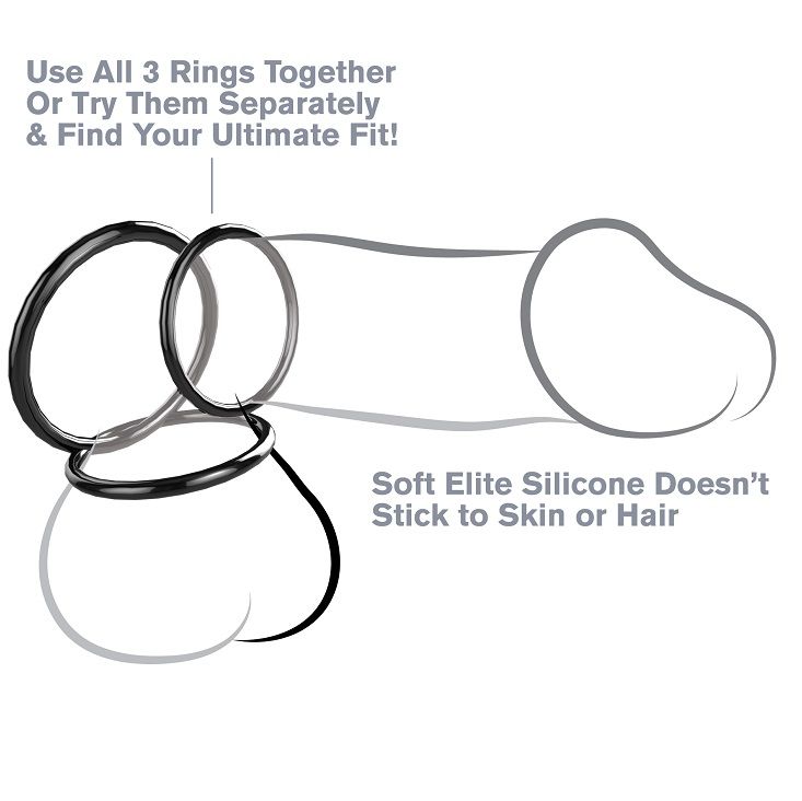 FANTASY C-RINGZ - ENSEMBLE DE BAGUES EN SILICONE STAMINA