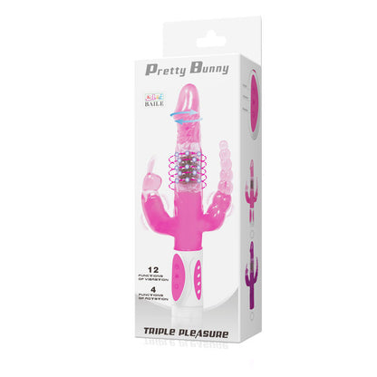 DANCE - PRETTY BUNNY TRIPLE VIBRATEUR ROTATIF
