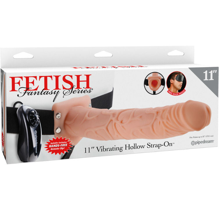 FETISH FANTASY SERIES - HARNAIS VIBRANT 11 TESTICULES CREUX POUR HOMME 27,9 CM NATUREL