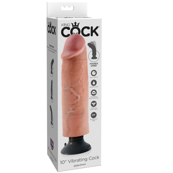 KING COCK - VIBRATOR DILDO 25.5 CM NATURAL