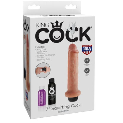 KING COCK - GODE ÉJACULATEUR 17,8 CM NATUREL