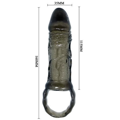 BAILE - GAINE D'EXTENSION DE PÉNIS AVEC SANGLE POUR TESTICULES 11,5 CM