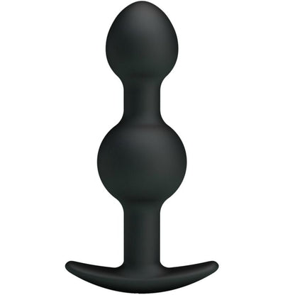 PRETTY LOVE - BOULES ANALES EN SILICONE SPÉCIAL STIMULATION 10,3 CM NOIR