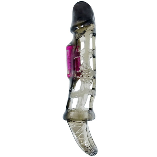 DANCE - EXTENSION DE PÉNIS VIBRANTE AVEC SANGLE 13,5 CM