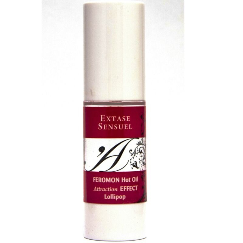 EXTASE SENSUAL - HUILE DE MASSAGE EFFET CHALEUR AUX PHÉROMONES LOLLIPOP 30 ML