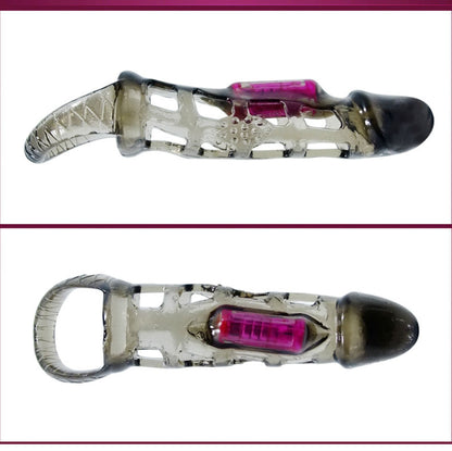 DANCE - EXTENSION DE PÉNIS VIBRANTE AVEC SANGLE 13,5 CM