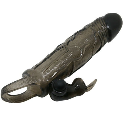 DANCE - BRAVE MAN GAINE PÉNIS RÉALISTE AVEC LAPIN 16,5 CM NOIR