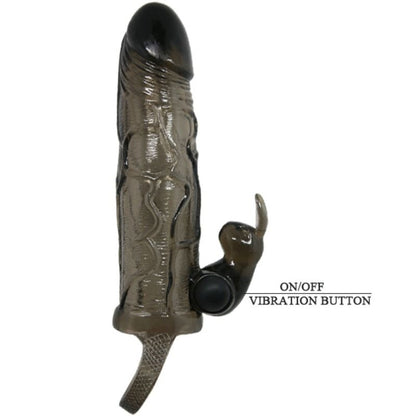 DANCE - BRAVE MAN GAINE PÉNIS RÉALISTE AVEC LAPIN 16,5 CM NOIR