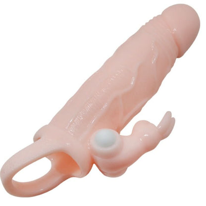 DANCE - BRAVE MAN MANCHE PÉNIS AVEC LAPIN VIBRANT 16,5 CM NATUREL