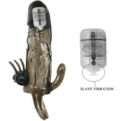 DANCE - BRAVE MAN MANCHE PÉNIS VIBRANT ANAL ET CLITORIS 16,5 CM NOIR