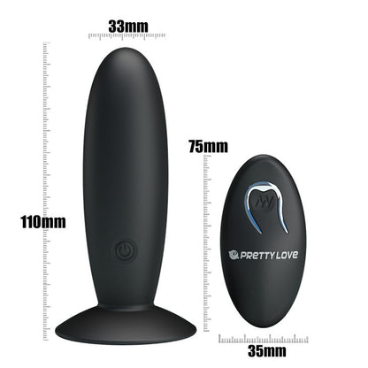 PRETTY LOVE - PLUG ANAL RECHARGEABLE AVEC VIBRATION ET TÉLÉCOMMANDE