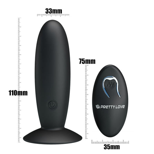 PRETTY LOVE - PLUG ANAL RECHARGEABLE AVEC VIBRATION ET TÉLÉCOMMANDE