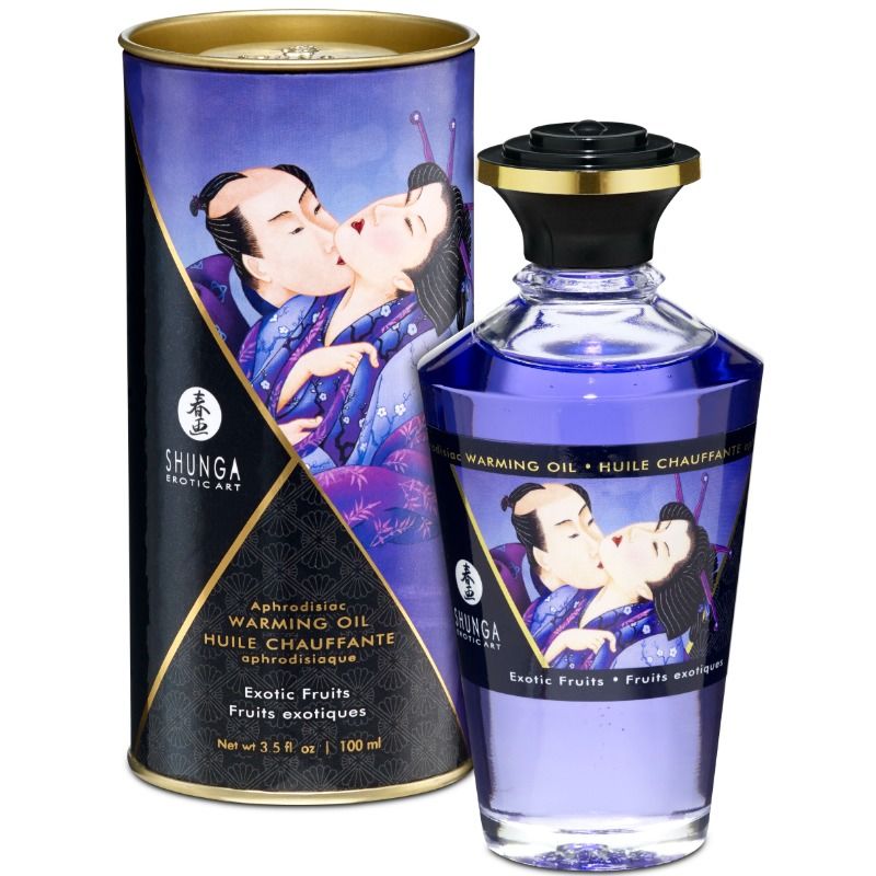 SHUNGA - HUILE DE MASSAGE À EFFET CHALEUREUX SAVEUR FRUITS EXOTIQUES 100 ML