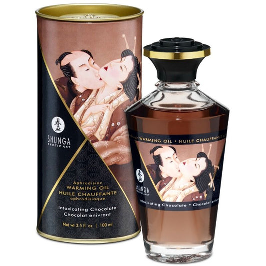 SHUNGA - HUILE DE MASSAGE EFFET CHALEUR SAVEUR CHOCOLAT INTENSE 100 ML