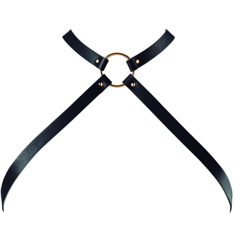 BIJOUX - HARNAIS POITRINE CROIX NOIR INDISCRETS MAZE