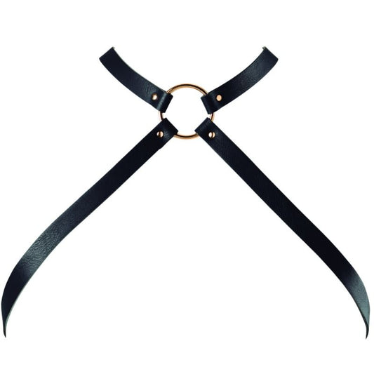 BIJOUX - HARNAIS POITRINE CROIX NOIR INDISCRETS MAZE