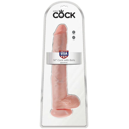 KING COCK - PÉNIS AVEC TESTICULES 35,6 CM COULEUR NATURELLE