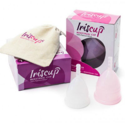 IRISCUP - GRANDE COUPE MENSTRUELLE ROSE + SACHET DE STÉRILISATION GRATUIT
