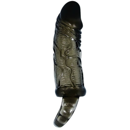 BAILE - GAINE D'EXTENSION DE PÉNIS AVEC SANGLE POUR TESTICULES NOIRE 13,5 CM