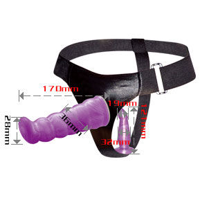 DANCE - HARNAIS ANAL ET VAGINAL FÉMININ LILAS POINT G 17 CM