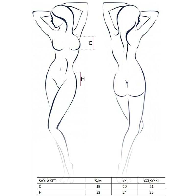 PASSION WOMAN SAYLA SET BLACK SIZE S/M