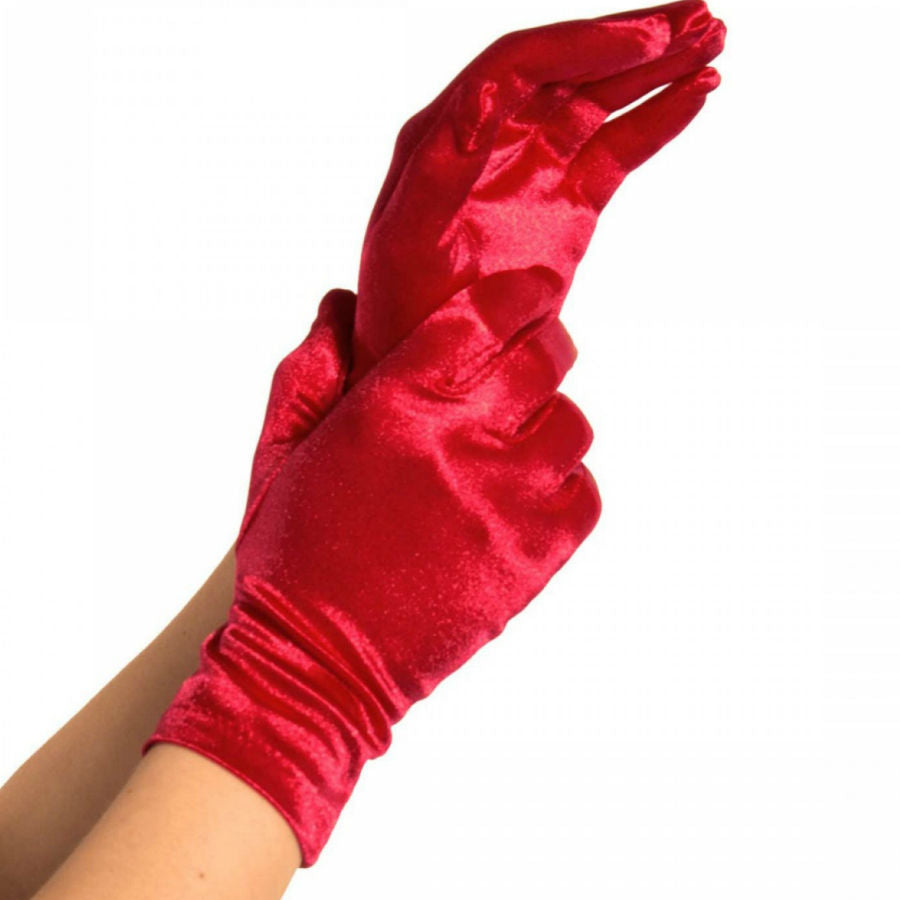 LEG AVENUE - GANTS EN SATIN ROUGE