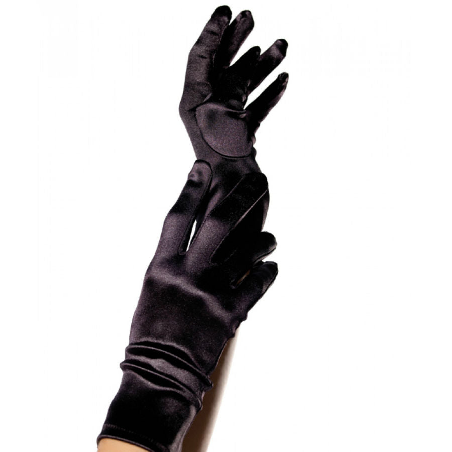 LEG AVENUE - GANTS EN SATIN NOIR