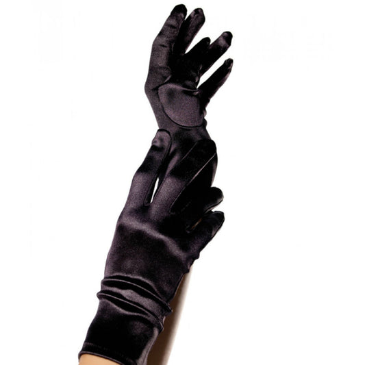 LEG AVENUE - GANTS EN SATIN NOIR