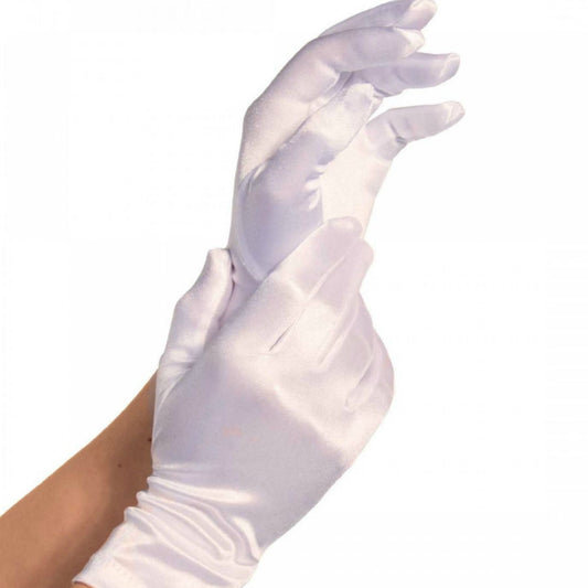 LEG AVENUE - GANTS EN SATIN BLANC