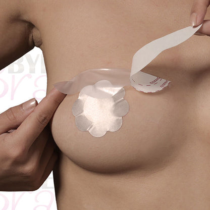 BYE-BRA - REHAUSSEUR DE POITRINE + CACHE-MATONS EN SOIE BONNET F/H