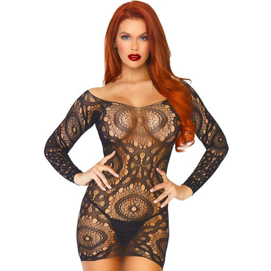 LEG AVENUE - CROCHET LACE MINI DRESS
