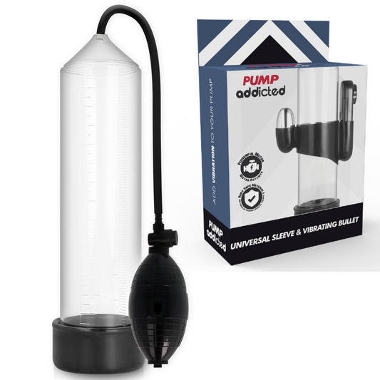 PUMP ADDICTED - POMPE À ÉREECTION TRANSPARENTE RX3 AVEC VIBRATEUR