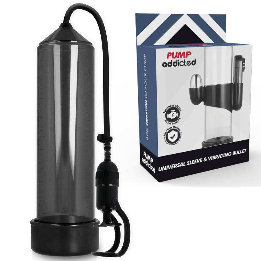 PUMP ADDICTED - POMPE À ÉREECTION NOIRE RX5 AVEC VIBRATEUR