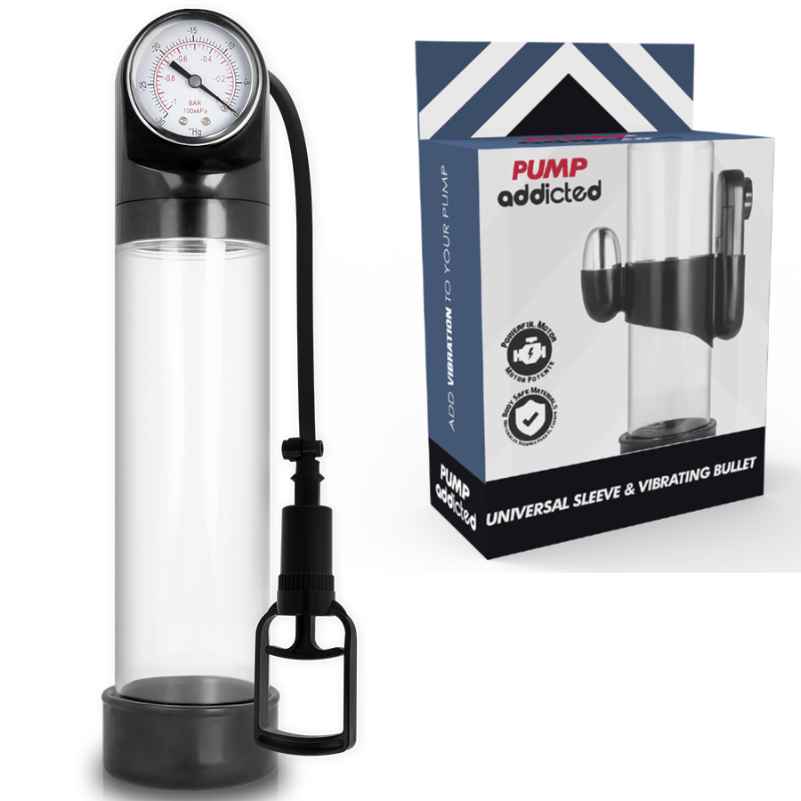 PUMP ADDICTED - POMPE À ÉREECTION TRANSPARENTE RX9 AVEC VIBRATEUR