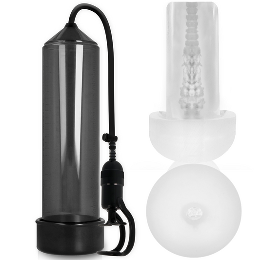 PUMP ADDICTED - POMPE À ÉREECTION NOIRE RX5 AVEC MASTURBATEUR
