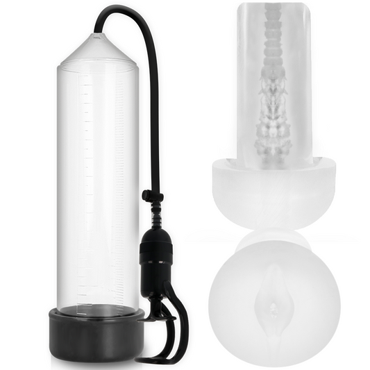 PUMP ADDICTED - POMPE À ÉREECTION TRANSPARENTE RX5 AVEC MASTURBATEUR