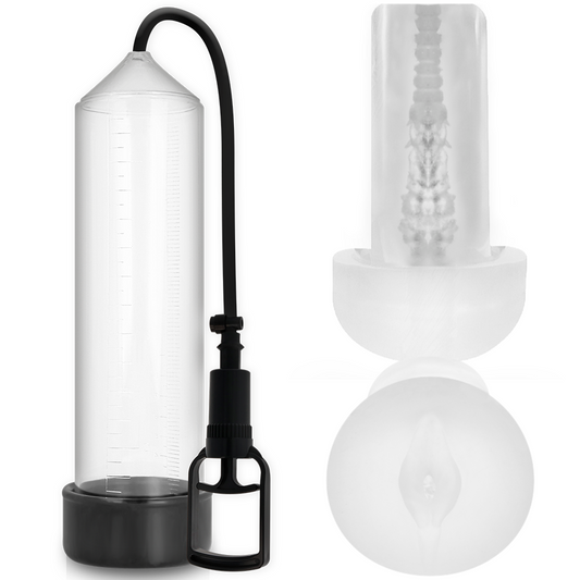PUMP ADDICTED - POMPE À ÉREECTION TRANSPARENTE RX7 AVEC MASTURBATEUR