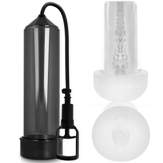 PUMP ADDICTED - POMPE À ÉREECTION NOIRE RX7 AVEC MASTURBATEUR